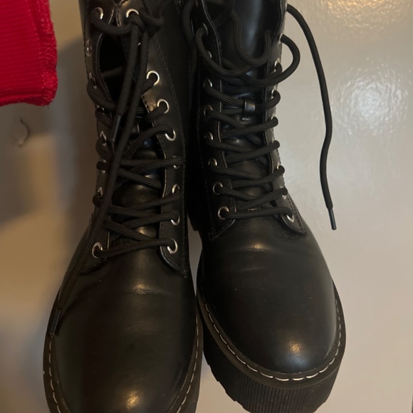 Black Combat Boots - Picture 2 of 2